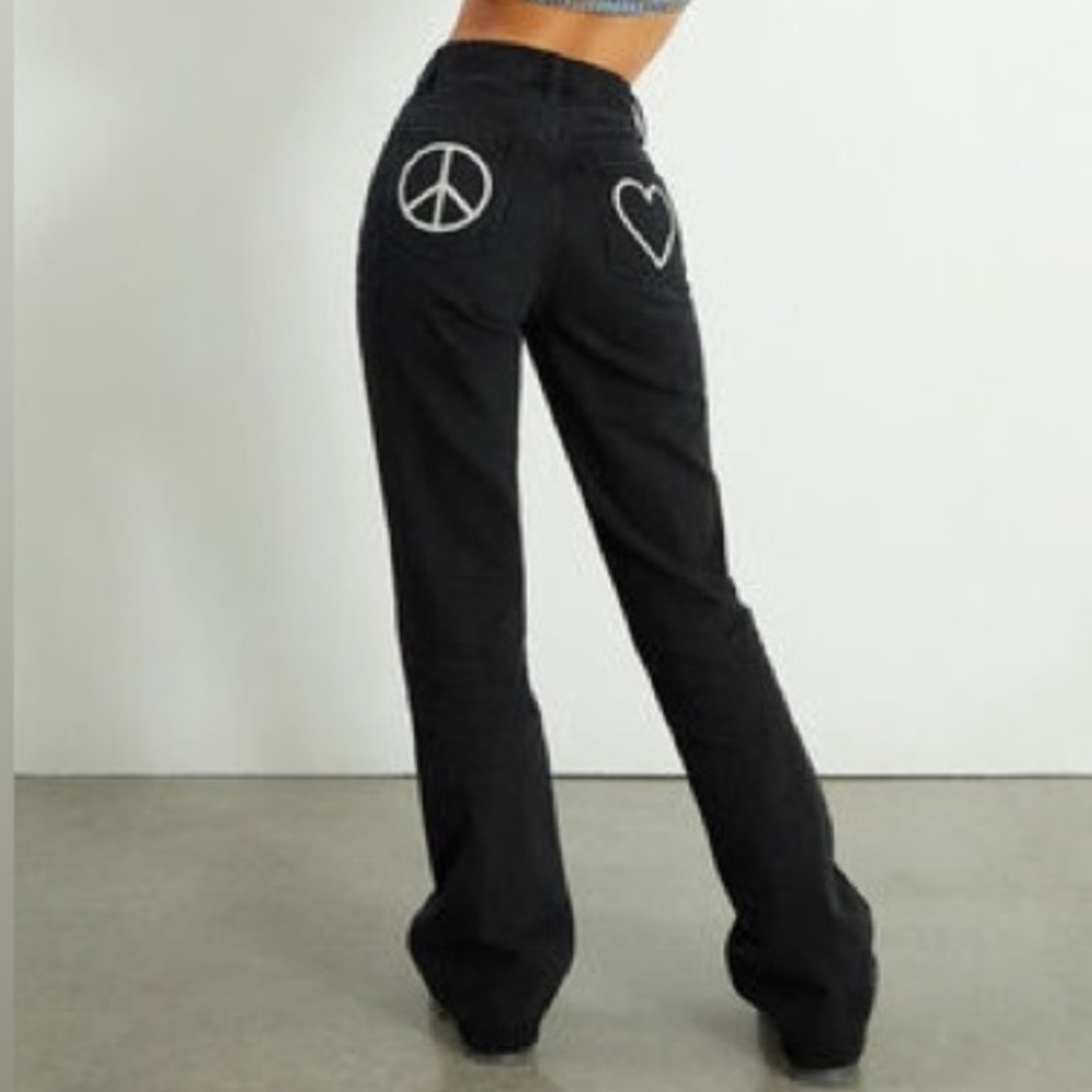 PacSun Eco Peace & Love High Waisted Bootcut Jeans